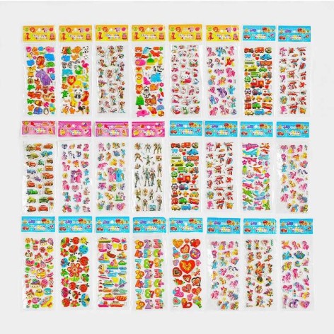 Наклейки, микс видов, по 10шт в упаковке