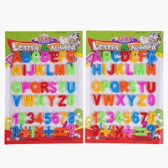 Набір букв та цифр 2 види, магнітні, 26 літер, арифметичні знаки, на листі 