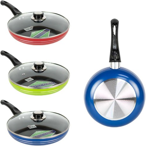 Сковорода с антипригарным покрытием D22см и крышкой 367-2