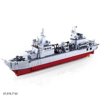 Конструктор M38-B0701 Model Bricks военный корабль 457 деталей коробке 47,5*6,7*33