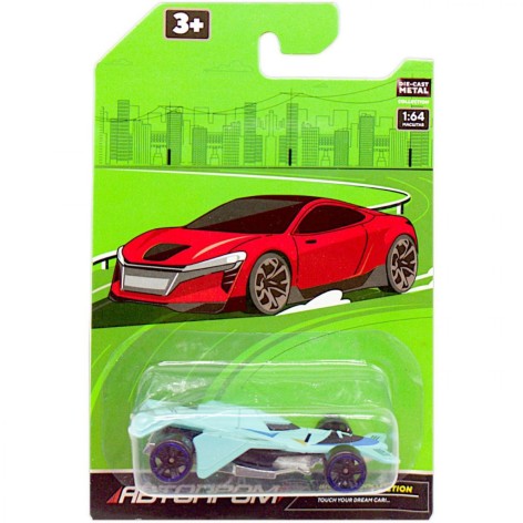 Машинка металлическая "Автопром: Гонка", голубой