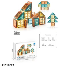 Конструктор магнитный DIAMOND SURFACE CJ-2002A 28дет.кор.41*16*22 /72/
