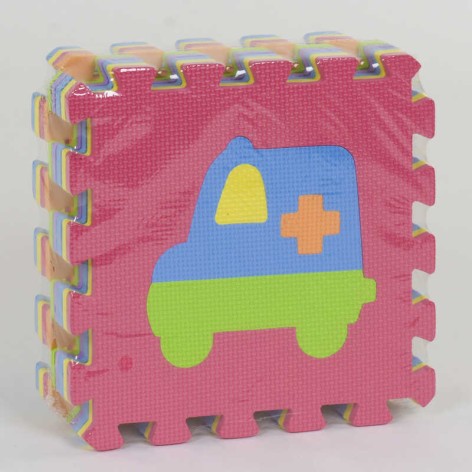 Коврик-пазл EVA Транспорт 9шт в упаковке, 30*30см C36607