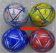 М`яч футбольний 4 види, вага 330-350 грамів, матеріал PU, балон гумовий, розмір №5, МІКС ВИДІВ /80/