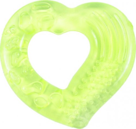 Прорезыватель для зубов, с водой "Сердечко" (салатовый)