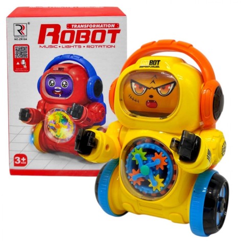 Робот на батарейках, музичний, зі світлом, 2види, в коробці ZR184 р.16*11,4*10,51см
