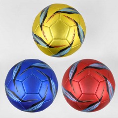 Футбольний м'яч 3 види, матовий, вага 330-350 грам, матеріал PU, балон гумовий