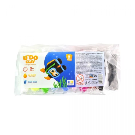 Набір для творчості "U'DO Clay 9 шт." брикет 10г
