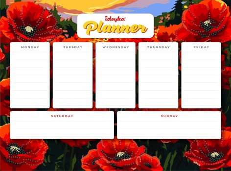 Планер на магнитной основе с алмазной мозаикой Ideyka 