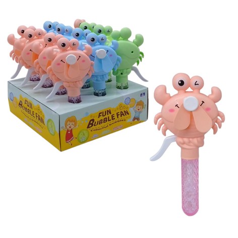 Мыльные пузыри с вентилятором "Крабик", 12 штук