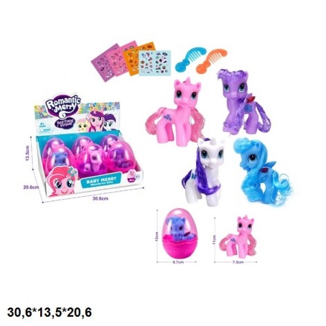 Поні/єдиноріг 144A в яйці з аксес.2в.4кол. /24/144/6шт.в кор.30,6*13,5*20,6см