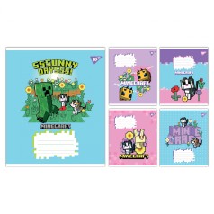 А5/18 кл. Yes Minecraft Flowers, зошит учнівський шкільний, ціна за 25 шт. //