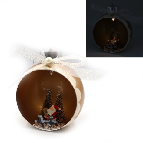 Ялинкова іграшка кулька LED 3D фігурка 