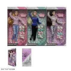 Кукла 29см 1893B с аксес.3в.кор.32,5*5*16,5 