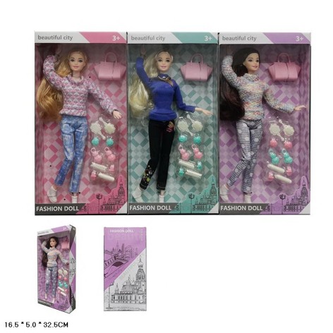 Кукла 29см 1893B с аксес.3в.кор.32,5*5*16,5 