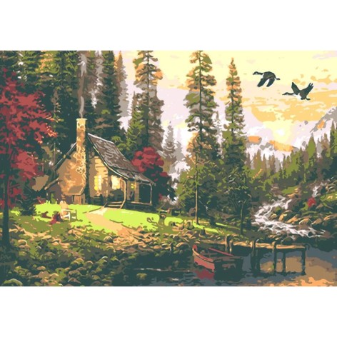 Картина по номерам Riviera Blanca Охотничий домик 28x40 см