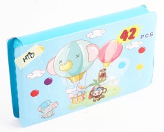 УЦЕНКА 30% Набір для малювання 2 кольори, 42 предмети, в пеналі 