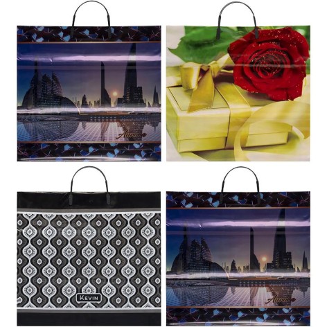 Пакет ламінований з пластиковою ручкою 36/37, ціна за 5 шт.