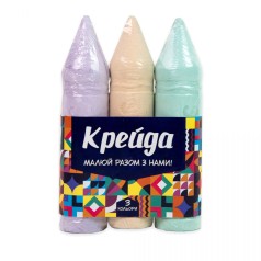 Мел Олівець - 3 штуки Strateg велика кольорова (50123)