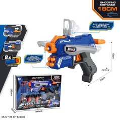 Бластер іграшковий що стріляє поролоновими кулями, мішені, патрони 9004A-5