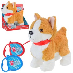 М'яка іграшка Кращий друг Корги на повідку, гавкає, ходить, виляє хвостом, кор.- 22*13*28.5см, р-н іграш. - 22см 