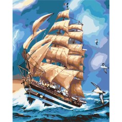 Картина по номерам Морской пейзаж "Во время грозы" 40*50 см