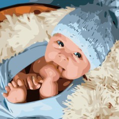 Набір для розпису по номерах Солодкий кулачок Strateg розміром 40х40 см (SK013)