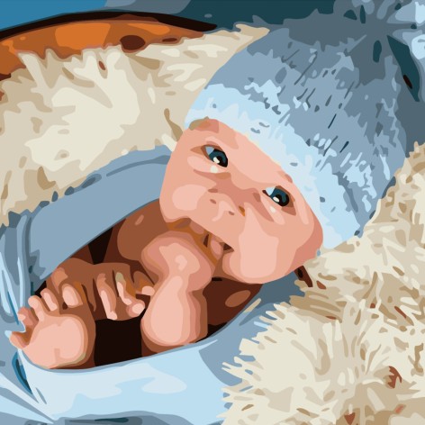 Набір для розпису по номерах Солодкий кулачок Strateg розміром 40х40 см (SK013)