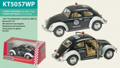 Машина металл "KT5057WP "Полиция"Volkswagen Classical Beetle в коробке 16*8,5*7cm /96-4/