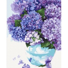 Картина за номерами: Гортензія у небесному горщику