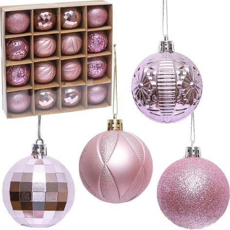 Набір куль 16шт D6см 6279-4/15 Рожевий //