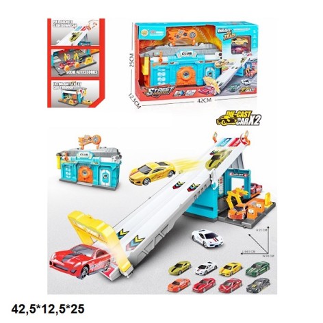 Паркинг-трек MH-194 с метал.машинками(2шт.),кор.42,5*12,5*25 