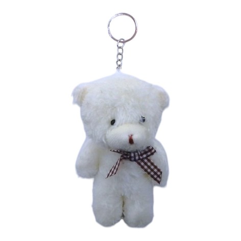 Брелок м'який Ведмедик 11 см (білий)