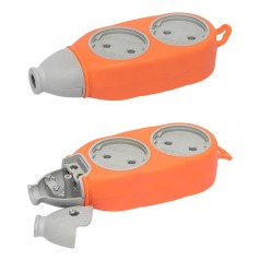 Колодка для подовжувача двостороння на 4 розетки 2004 HZ-A4