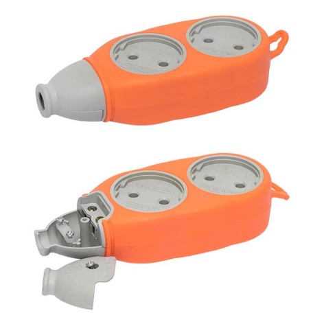 Колодка для подовжувача двостороння на 4 розетки 2004 HZ-A4