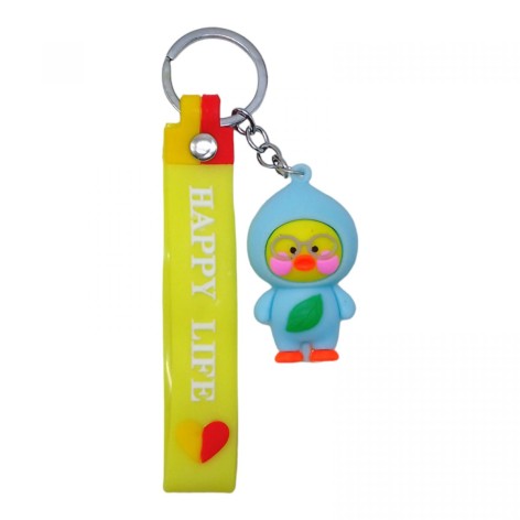 Брелок гумовий "Каченя Lalafanfan", блакитний