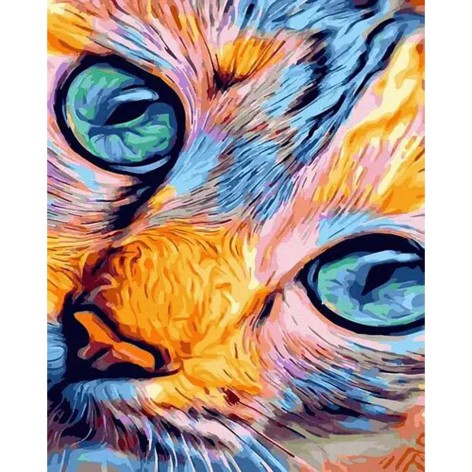 Роспись по номерам Яркий кот