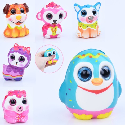 Игрушка сквиш, антистресс, от 7см, глазастик, микс видов, в п/э, от 6-7-5см 
