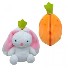 Мягкая игрушка-трансформер "Зайка-морковка", 35 см