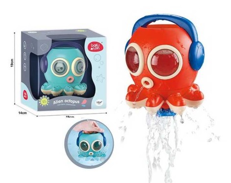 Игрушка для ванны 2 цвета, вращающиеся щупальца, в коробке