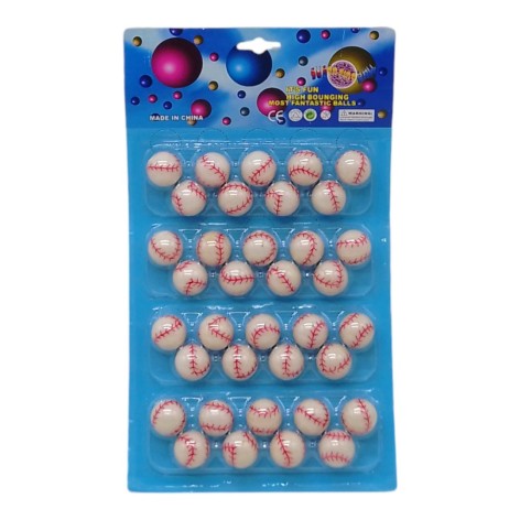 Стрибунці бейсбольні м'ячі 2,5 см, 36 штук