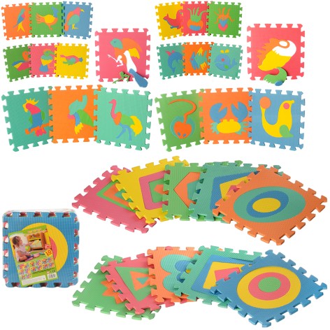 Килимок Мозаїка EVA, 10 дет(8мм,29-29см), 3 види, пазл, кул, 29-29-8см /12/