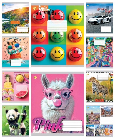 Зошит 24 арк.клітинка Тверда ТА51300 МІКС1, 20/320 ціна за 20 шт.