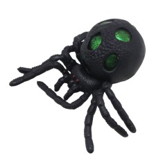 Антистресс Тарантул черный с Глиттером зеленый