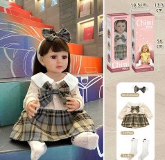 Лялька реборн "Chimi Doll" - 56 см, із щільної гуми, волосся-високотеипературна перука, в кор.