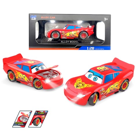 Машина ТЧ, метал, 16см, звук, світло, відчиняється капот, гумові колеса,підставка,на бат(табл), в кор-ці, 22,5-11-10см 