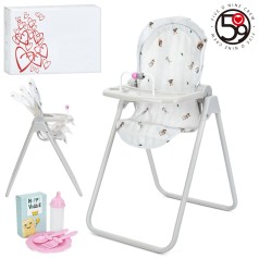 Стілець для годування для ляльки, д40-ш32,5-в61см, дуга, метал+пластик,посуд, пляшечка, в кор-ці, 48-33-9,5см 