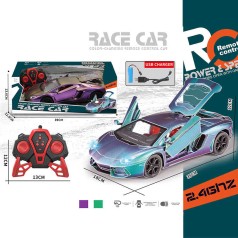 Машинка на радіокеруванні з реалістичними звуками відкриваються двері та капот 2 кольори