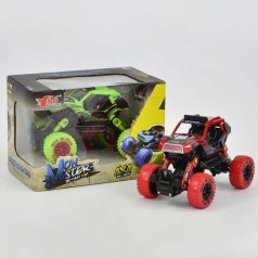 Машинка игрушечная металлопластиковая 2 цвета, инерция 4х4, в коробке