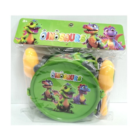 Музичні інструменти барабан 18см, 2 палички, маракаси 15см, в пакеті, 27,5-26-9см 